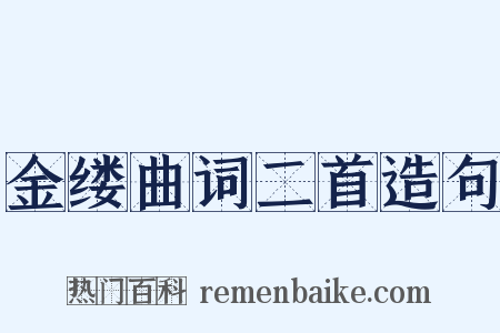 金缕曲词二首造句是什么意思的图片